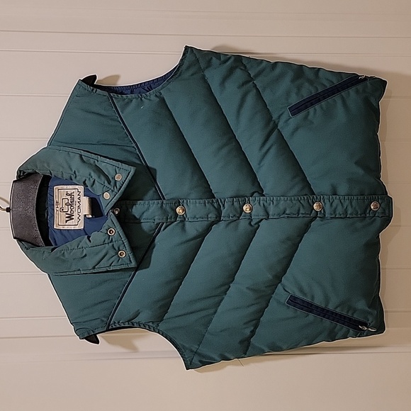 Woolrich Jackets & Blazers - Vintage Woolrich Teal Green Down Puffer Vest Size Large